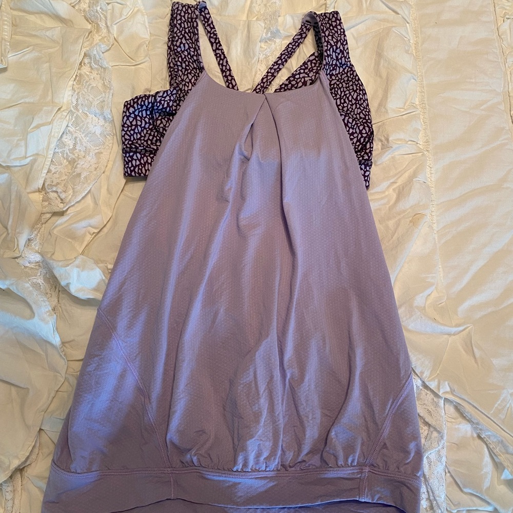 Purple Lululemon Tank with built in bra